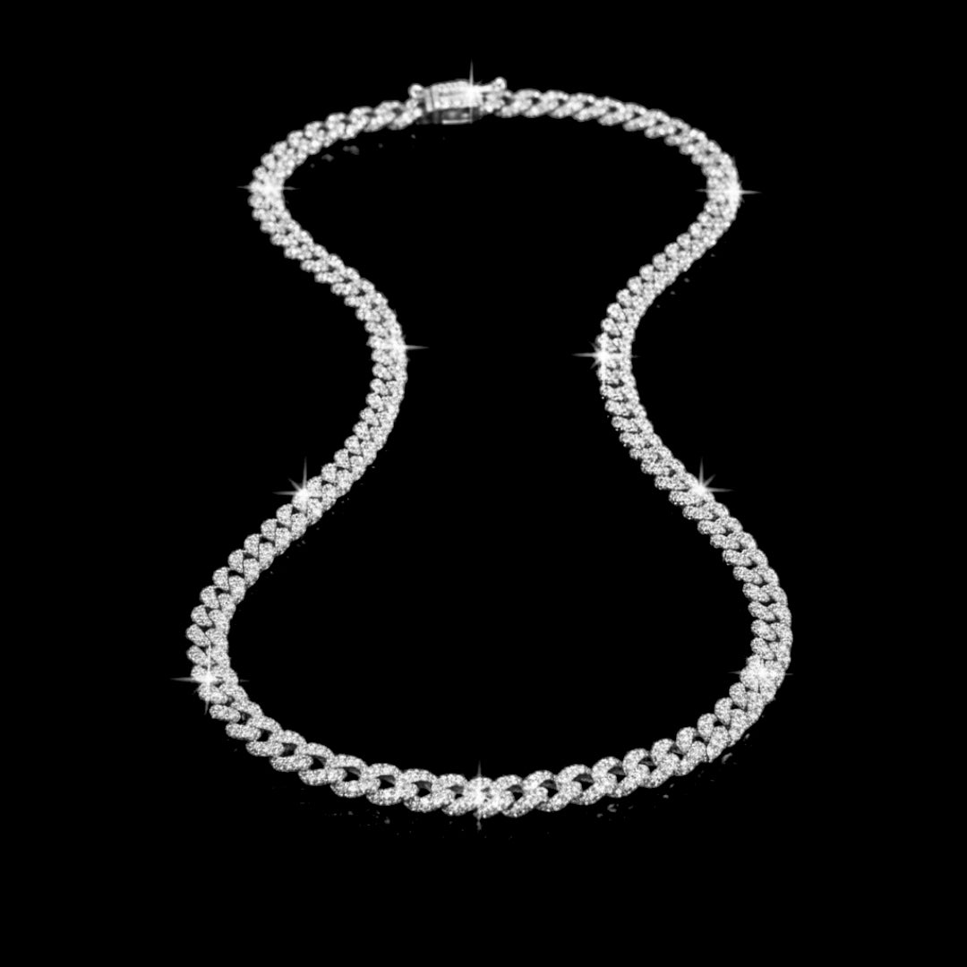 ROYALS ICE VVS1 18K White Gold Cuban